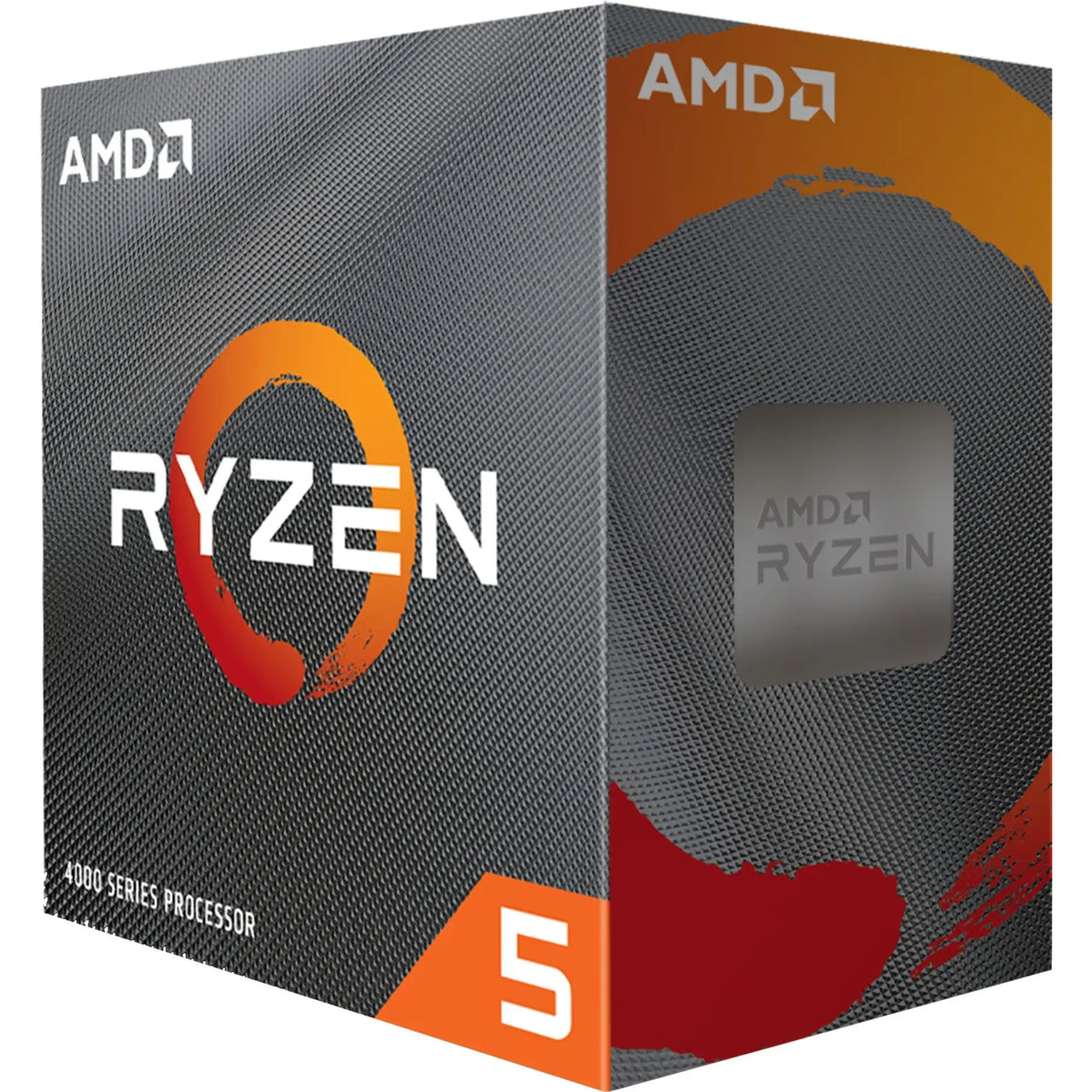 Boîte du processeur AMD Ryzen 5 4500 – vue complémentaire sur fond blanc