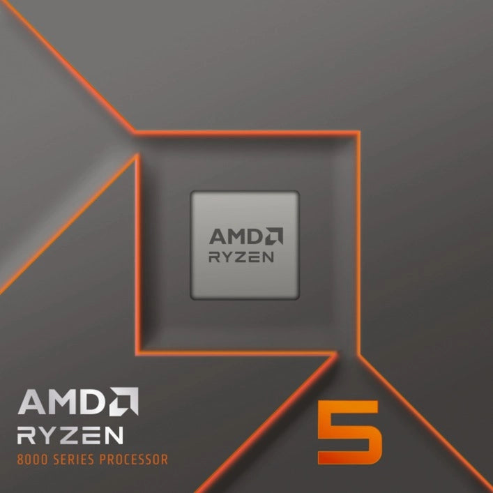 Boîte du processeur AMD Ryzen 5 8500G – vue de face sur fond blanc