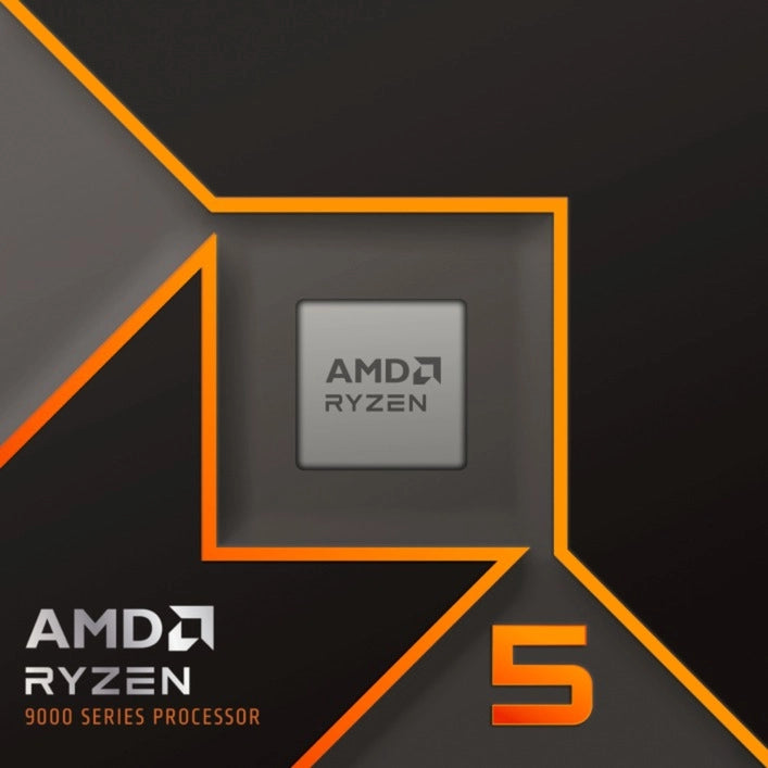 Boîte du processeur AMD Ryzen 5 9600X – vue de face sur fond blanc