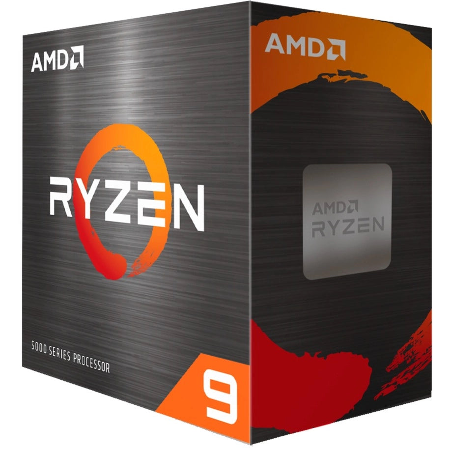 Boîte du processeur AMD Ryzen 9 5900XT – vue complémentaire sur fond blanc