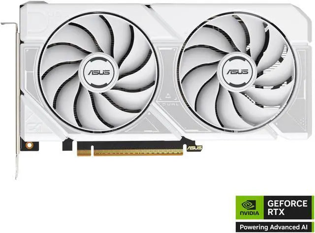 ASUS Dual GeForce RTX 5060 8 Go GDDR7 OC Blanc — vue 3