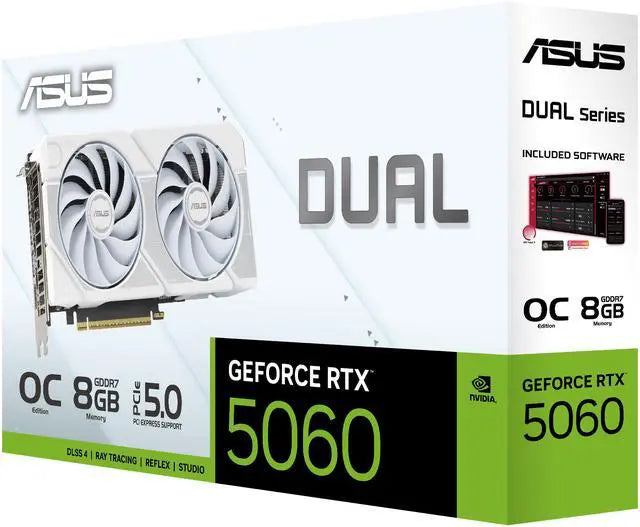 ASUS Dual GeForce RTX 5060 8 Go GDDR7 OC Blanc — vue 14
