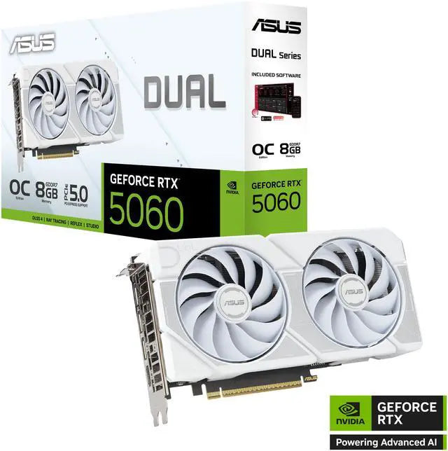 ASUS Dual GeForce RTX 5060 8 Go GDDR7 OC Blanc — vue 16
