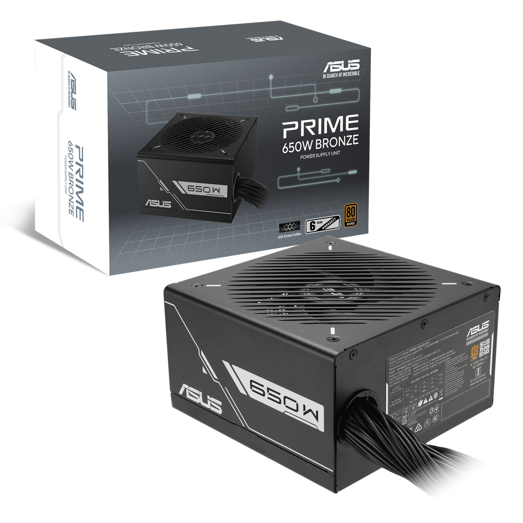 ASUS Prime 650W Bronze Black Edition – alimentation PC, vue produit 12 – photo 12