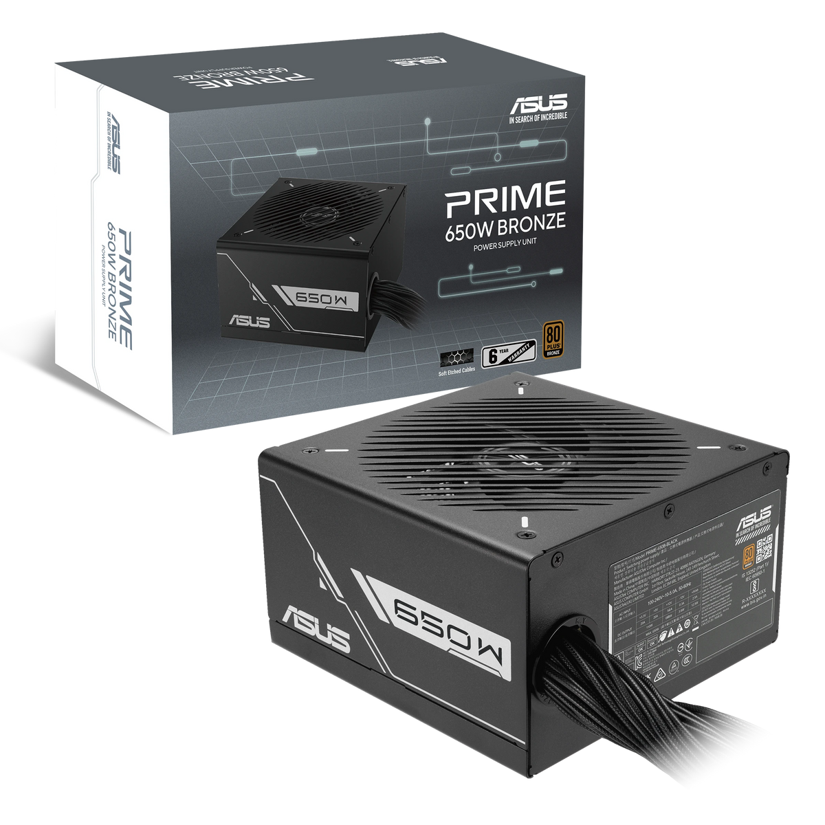 ASUS Prime 650W Bronze Black Edition – alimentation PC, vue produit 12 – photo 12