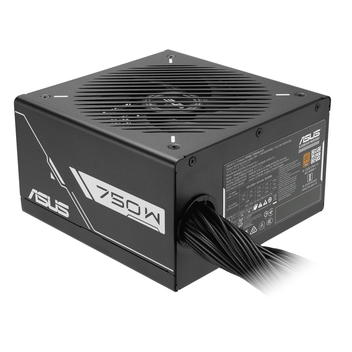 ASUS Prime 750W Bronze Black Edition – alimentation PC, vue produit 7 – photo 7
