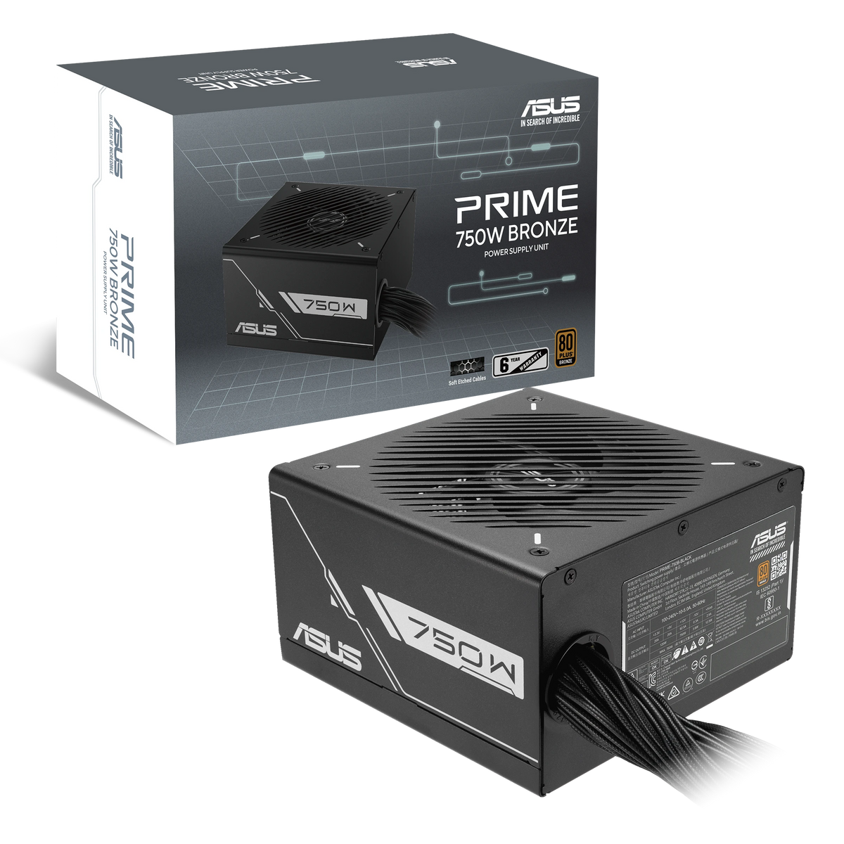 ASUS Prime 750W Bronze Black Edition – alimentation PC, vue produit 12 – photo 12