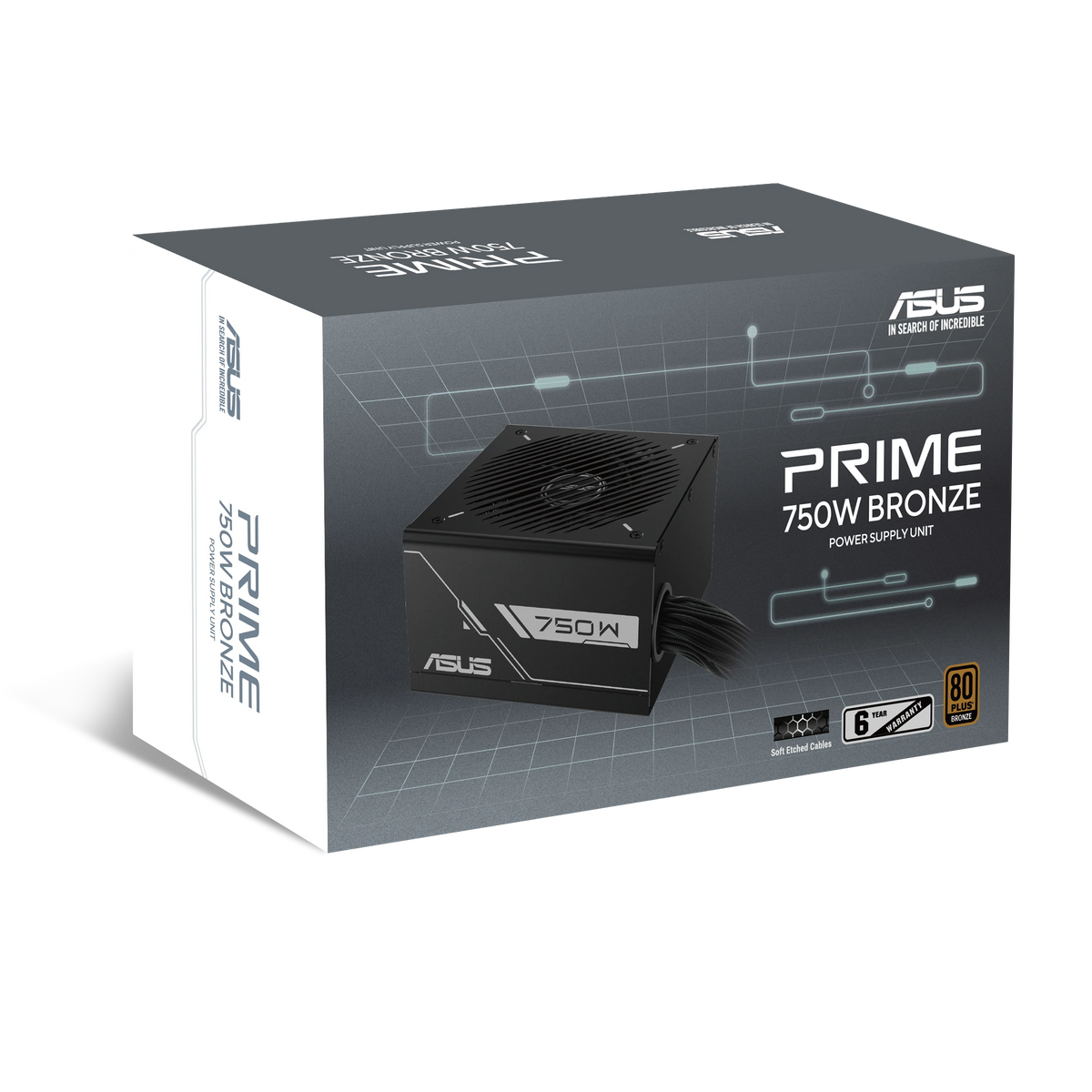 ASUS Prime 750W Bronze Black Edition – alimentation PC, vue produit 13 – photo 13