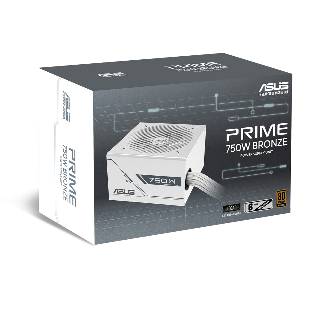 ASUS Prime 750W Bronze White Edition – alimentation PC, vue produit 10 – photo 10