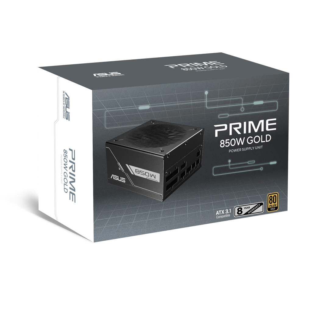 ASUS Prime 850W Gold – alimentation PC, vue produit 10 – photo 10