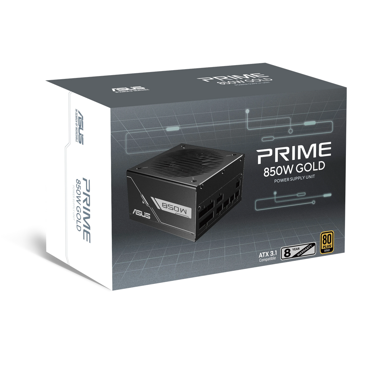 ASUS Prime 850W Gold – alimentation PC, vue produit 10 – photo 10