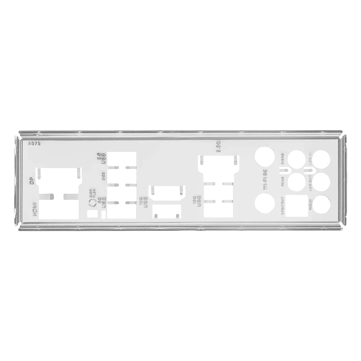 ASUS PRIME B650-PLUS WIFI — plaque des entrées-sorties sur fond blanc carré — réf. 90MB1KP0-M0EAY0