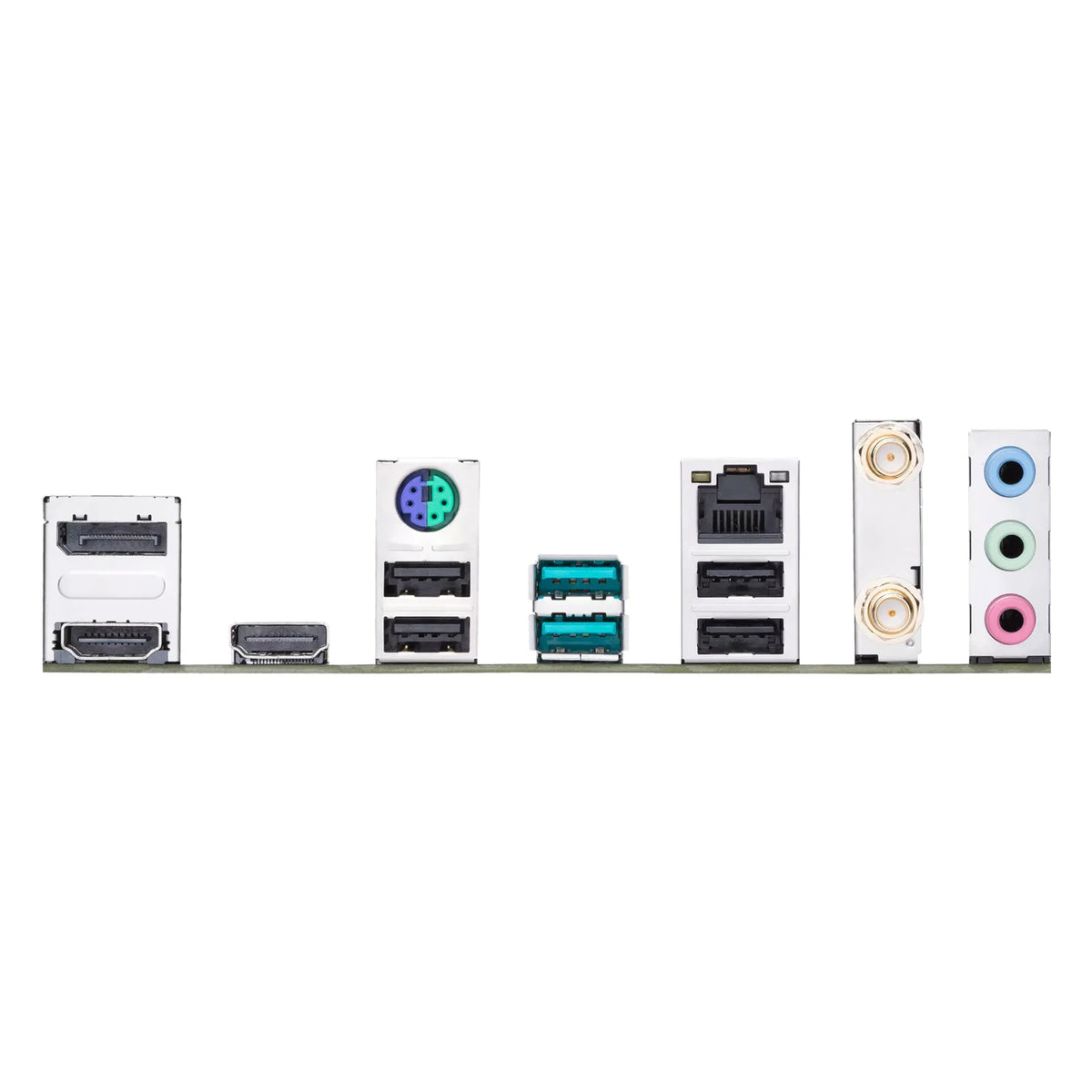 ASUS PRIME B660M-A WIFI D4 — connectique arrière sur fond blanc carré — réf. 90MB1AE0-M1EAY0
