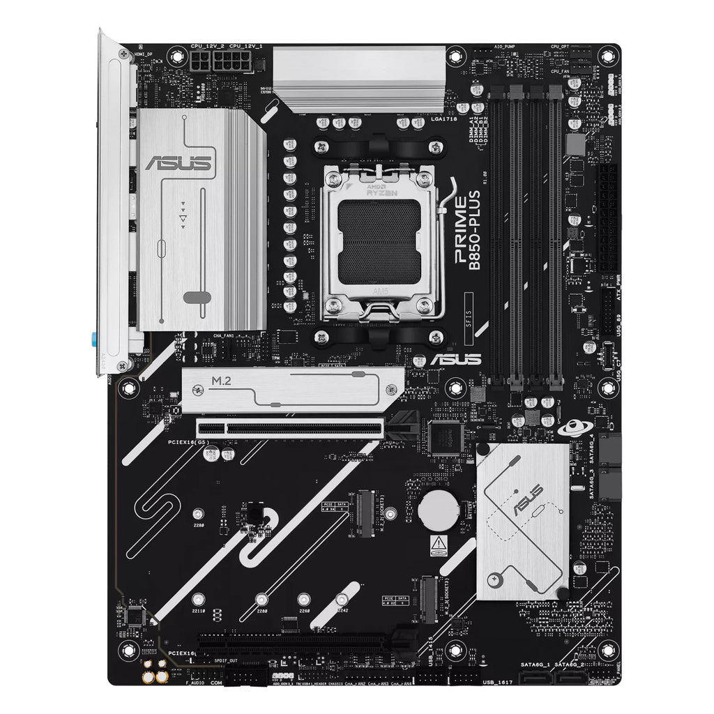 ASUS PRIME B850-PLUS-CSM — vue principale sur fond blanc carré — réf. 90MB1LC0-M0EAYC