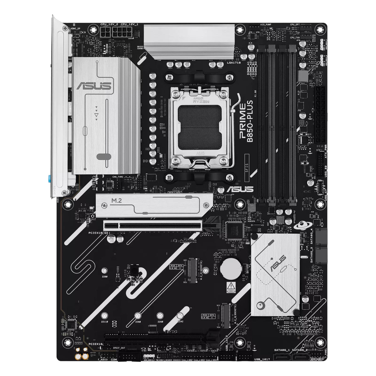 ASUS PRIME B850-PLUS-CSM — vue principale sur fond blanc carré — réf. 90MB1LC0-M0EAYC