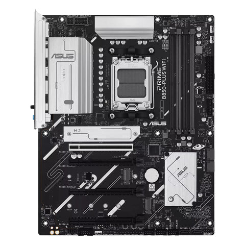 ASUS PRIME B850-PLUS WIFI — vue principale sur fond blanc carré — réf. 90MB1L80-M0EAY0