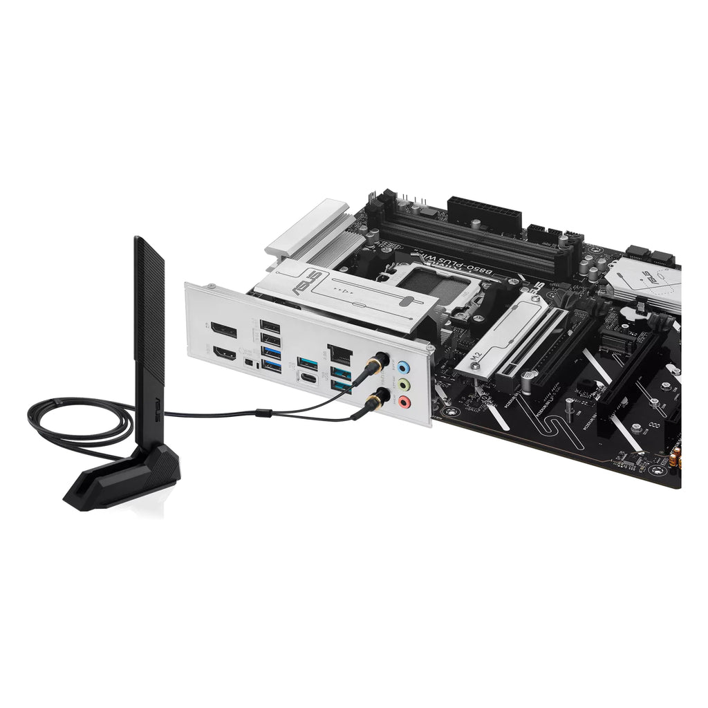 ASUS PRIME B850-PLUS WIFI — vue produit 5 sur fond blanc carré — réf. 90MB1L80-M0EAY0