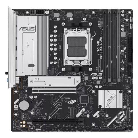 ASUS PRIME B850M-A WIFI — vue principale sur fond blanc carré — réf. 90MB1LN0-M0EAY0