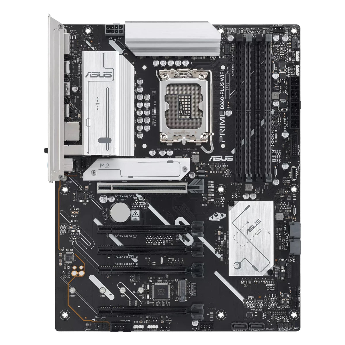 ASUS PRIME B860-PLUS WIFI — vue principale sur fond blanc carré — réf. 90MB1K50-M0EAY0