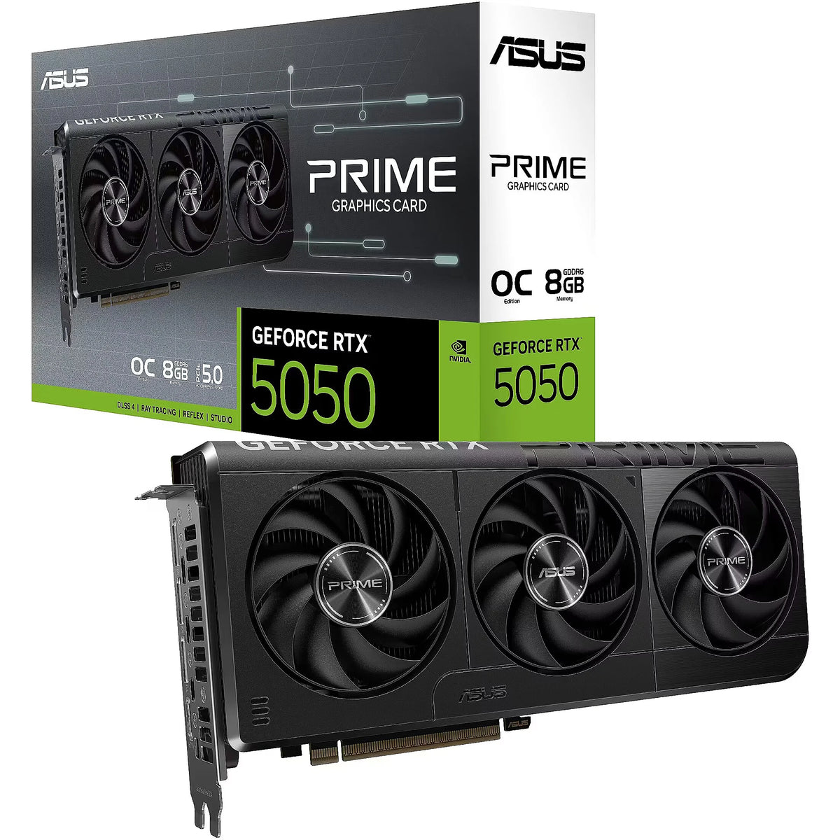 ASUS Prime GeForce RTX 5050 8 Go GDDR6 OC Noir — vue 2