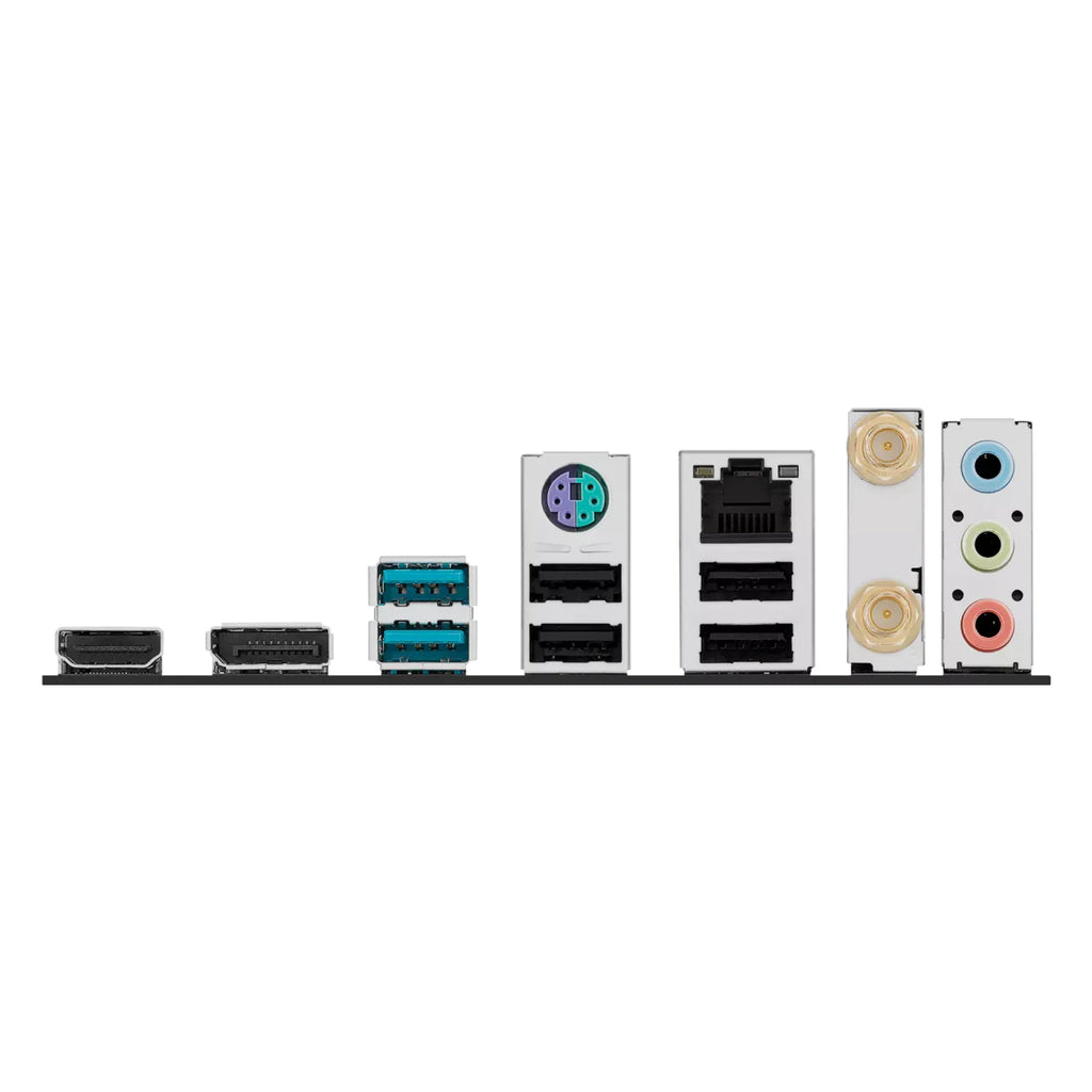 ASUS PRIME H810M-A WIFI — connectique arrière sur fond blanc carré — réf. 90MB1KJ0-M0EAY0