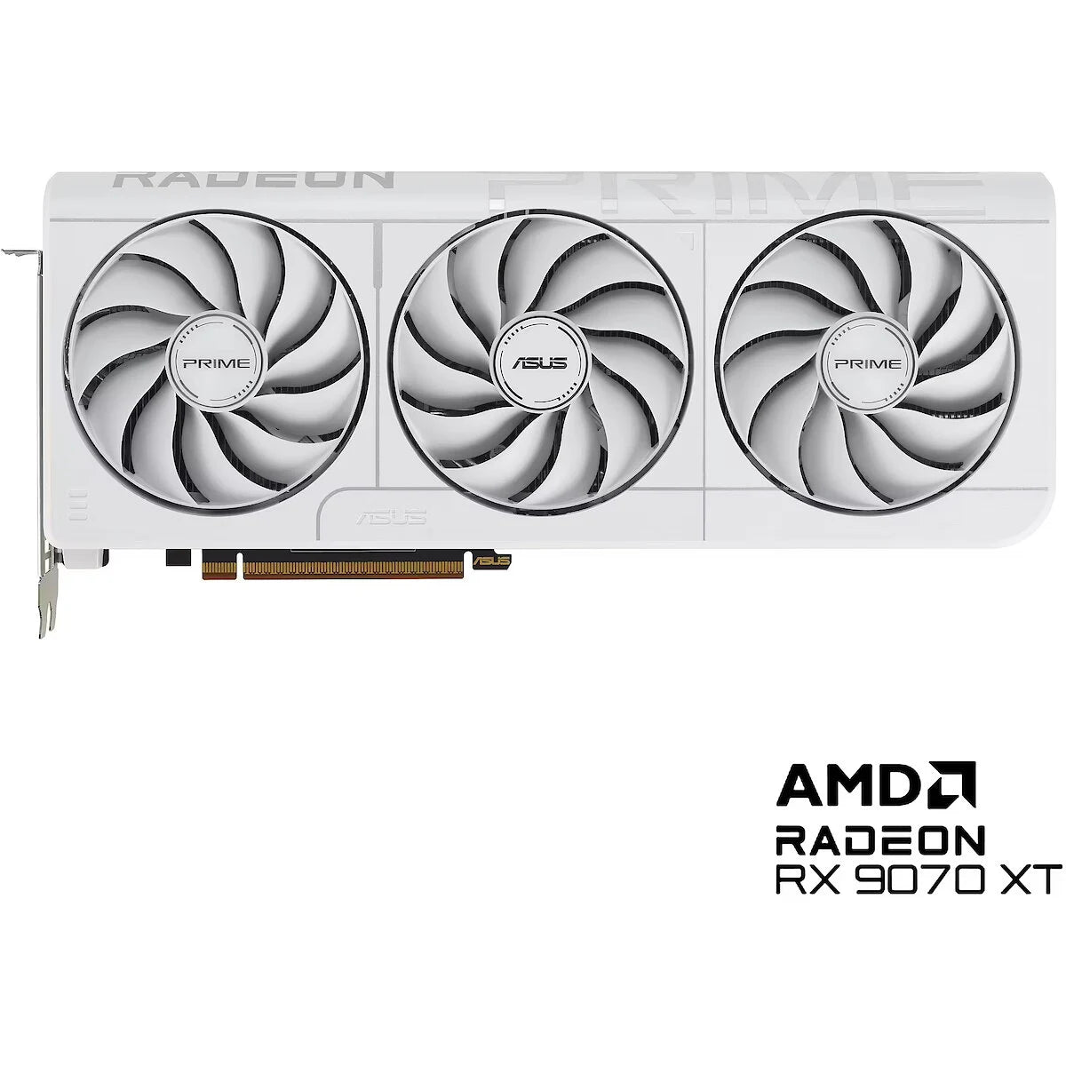 ASUS Prime Radeon RX 9070 XT 16 Go GDDR6 OC Blanc — vue 2