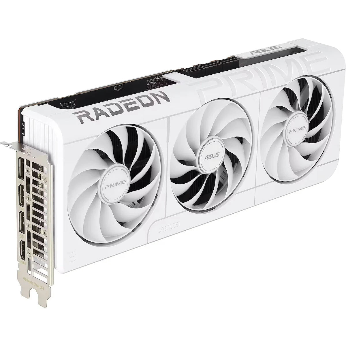 ASUS Prime Radeon RX 9070 XT 16 Go GDDR6 OC Blanc — vue 3