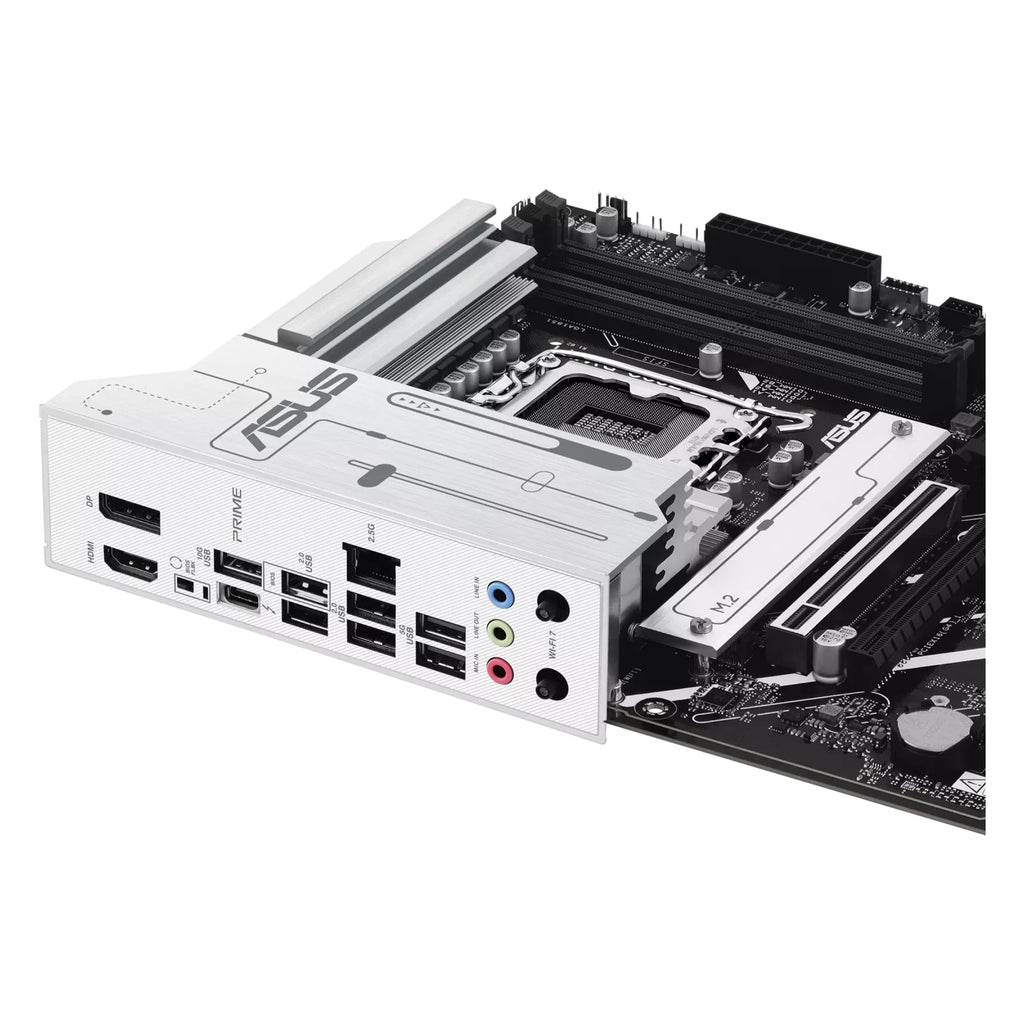 ASUS PRIME Z890-P WIFI — connectique arrière sur fond blanc carré — réf. 90MB1I70-M0EAY0