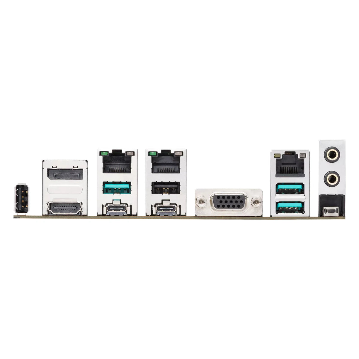 ASUS Pro WS B850M-ACE SE — plaque des entrées-sorties sur fond blanc carré — réf. 90MB1MN0-M0EAY0