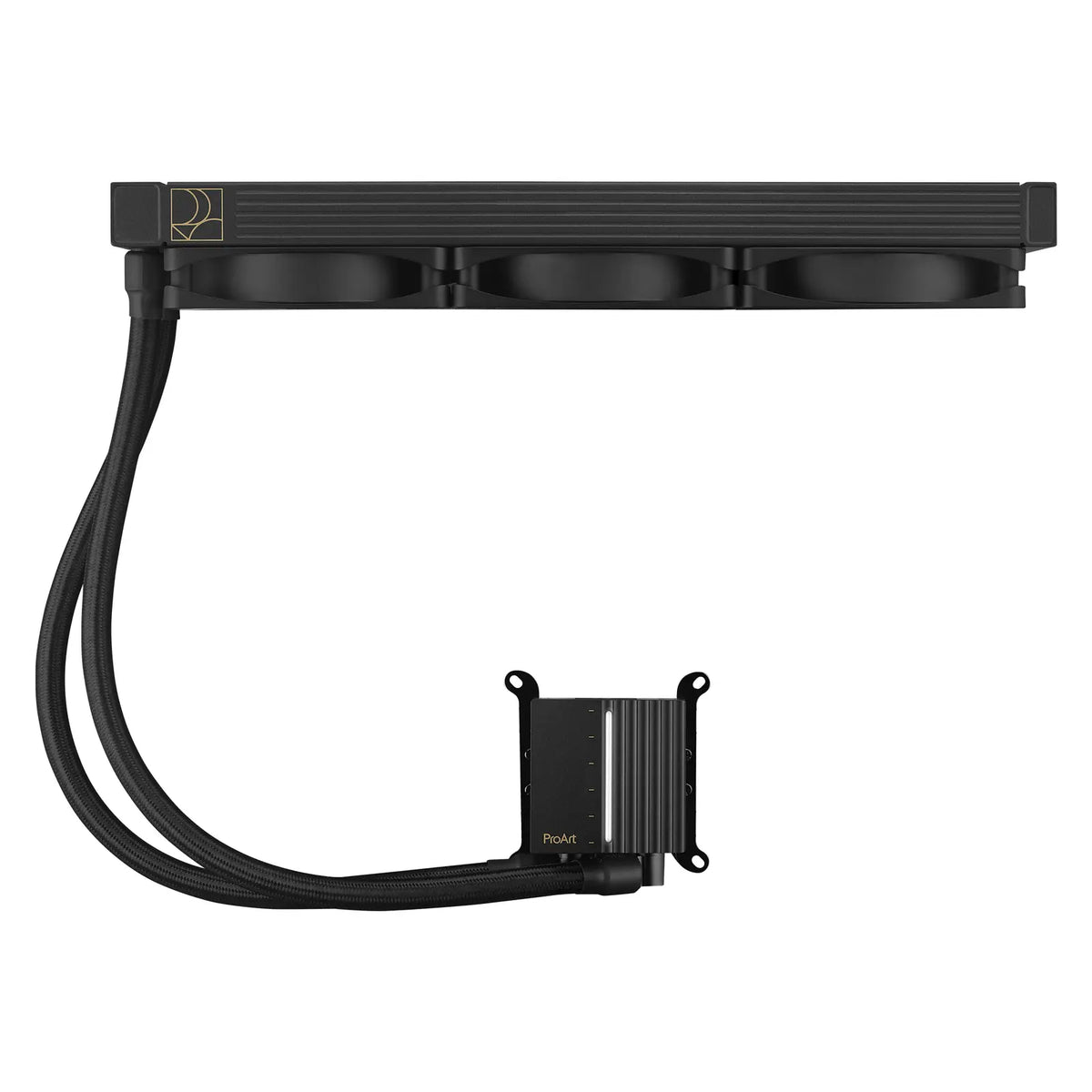 ASUS ProArt LC 360 noir, vue arrière du radiateur et du waterblock — 90RC0120-M0UAY0