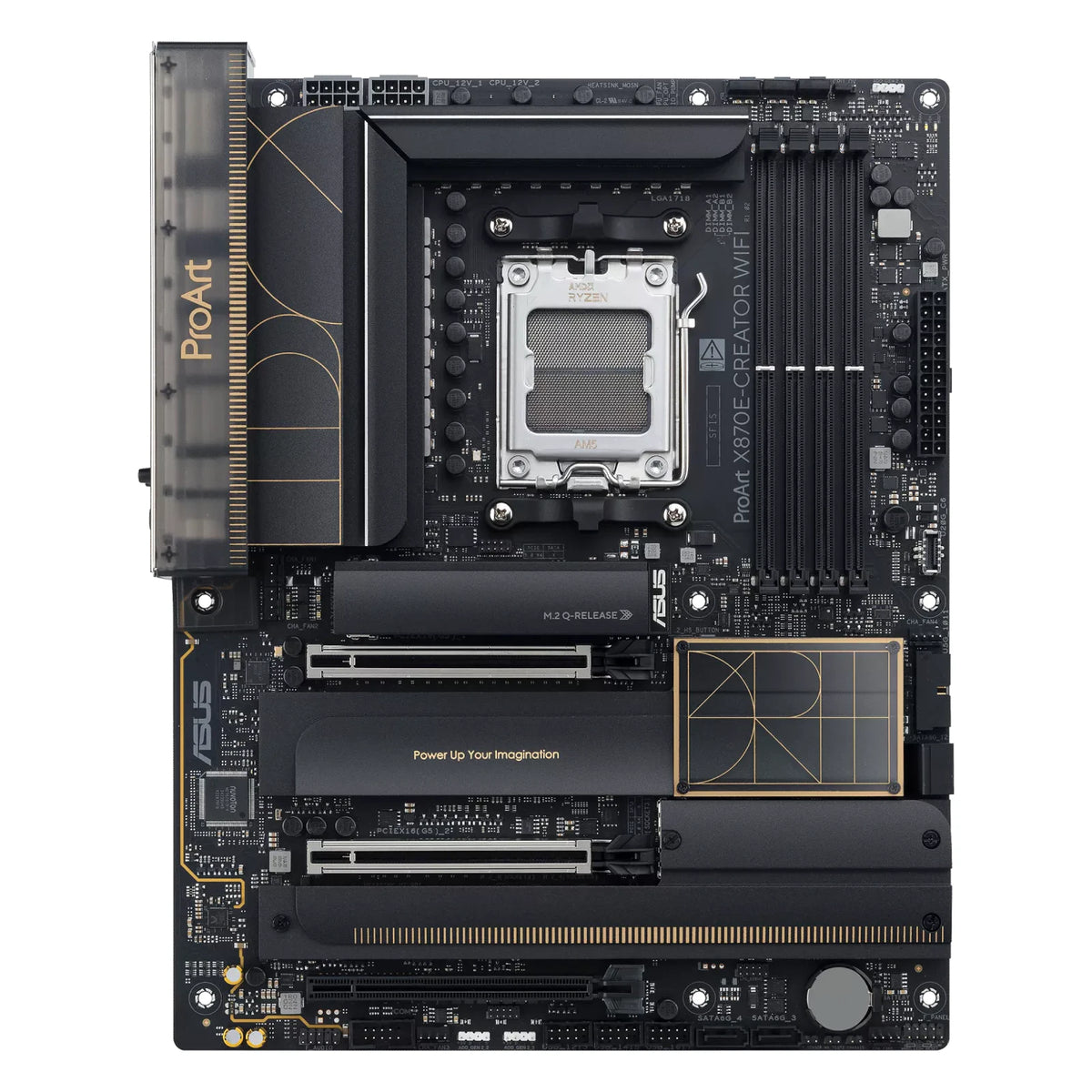 ASUS ProArt X870E-CREATOR WIFI — vue principale sur fond blanc carré — réf. 90MB1IG0-M0EAY0
