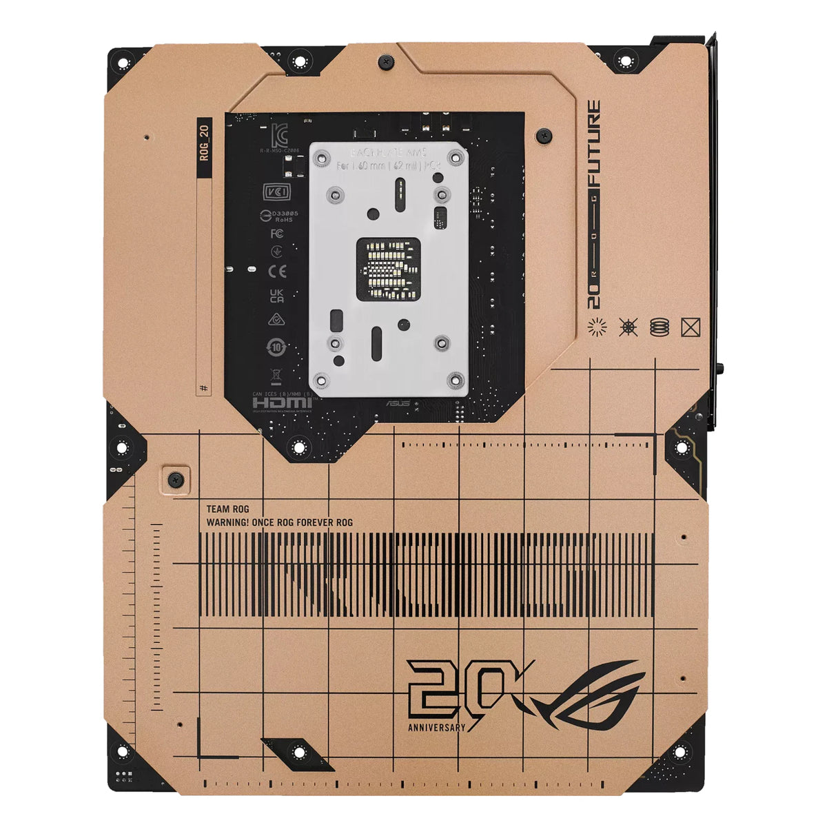 ASUS ROG CROSSHAIR 2006 — vue arrière sur fond blanc carré — réf. 90MB1PP0-M0EAY0