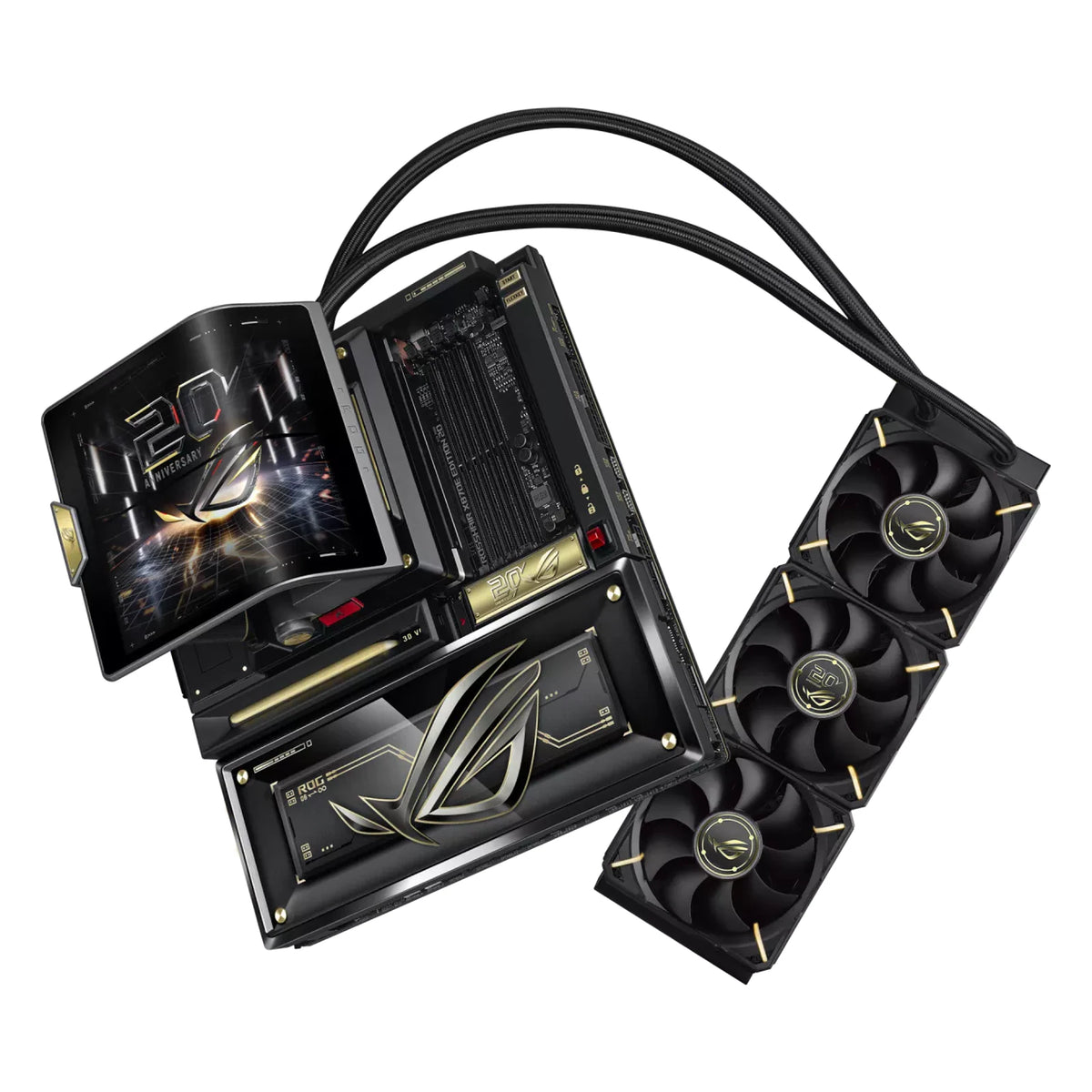 ASUS ROG CROSSHAIR X870E EDITION 20 — vue de face sur fond blanc carré — réf. 90MB1PD0-M0EAY0