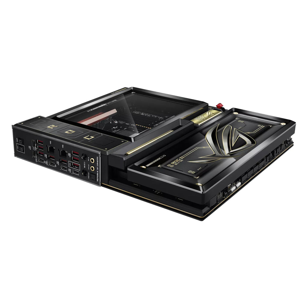 ASUS ROG CROSSHAIR X870E EDITION 20 — connectique arrière sur fond blanc carré — réf. 90MB1PD0-M0EAY0