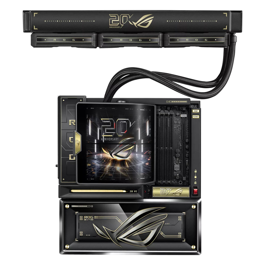 ASUS ROG CROSSHAIR X870E EDITION 20 — vue de face sur fond blanc carré — réf. 90MB1PD0-M0EAY0