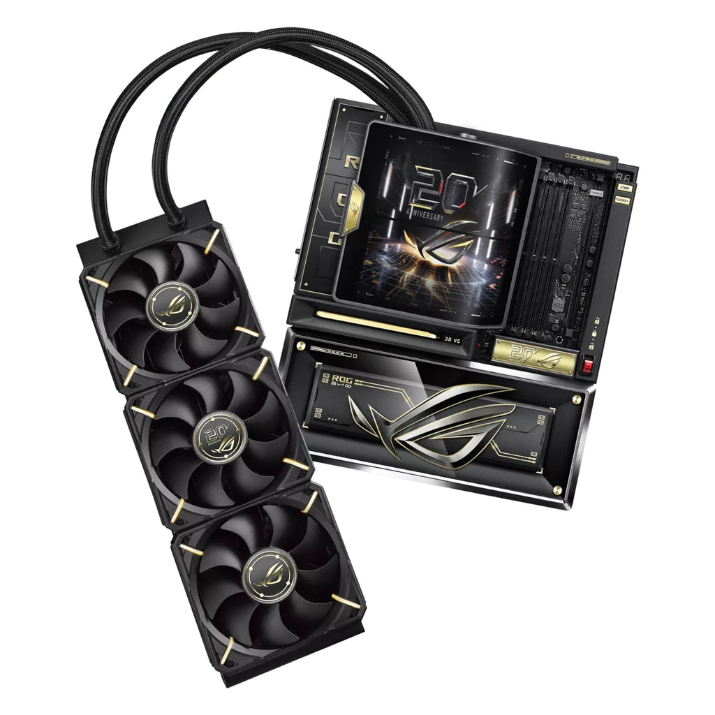 ASUS ROG CROSSHAIR X870E EDITION 20 — vue de face sur fond blanc carré — réf. 90MB1PD0-M0EAY0