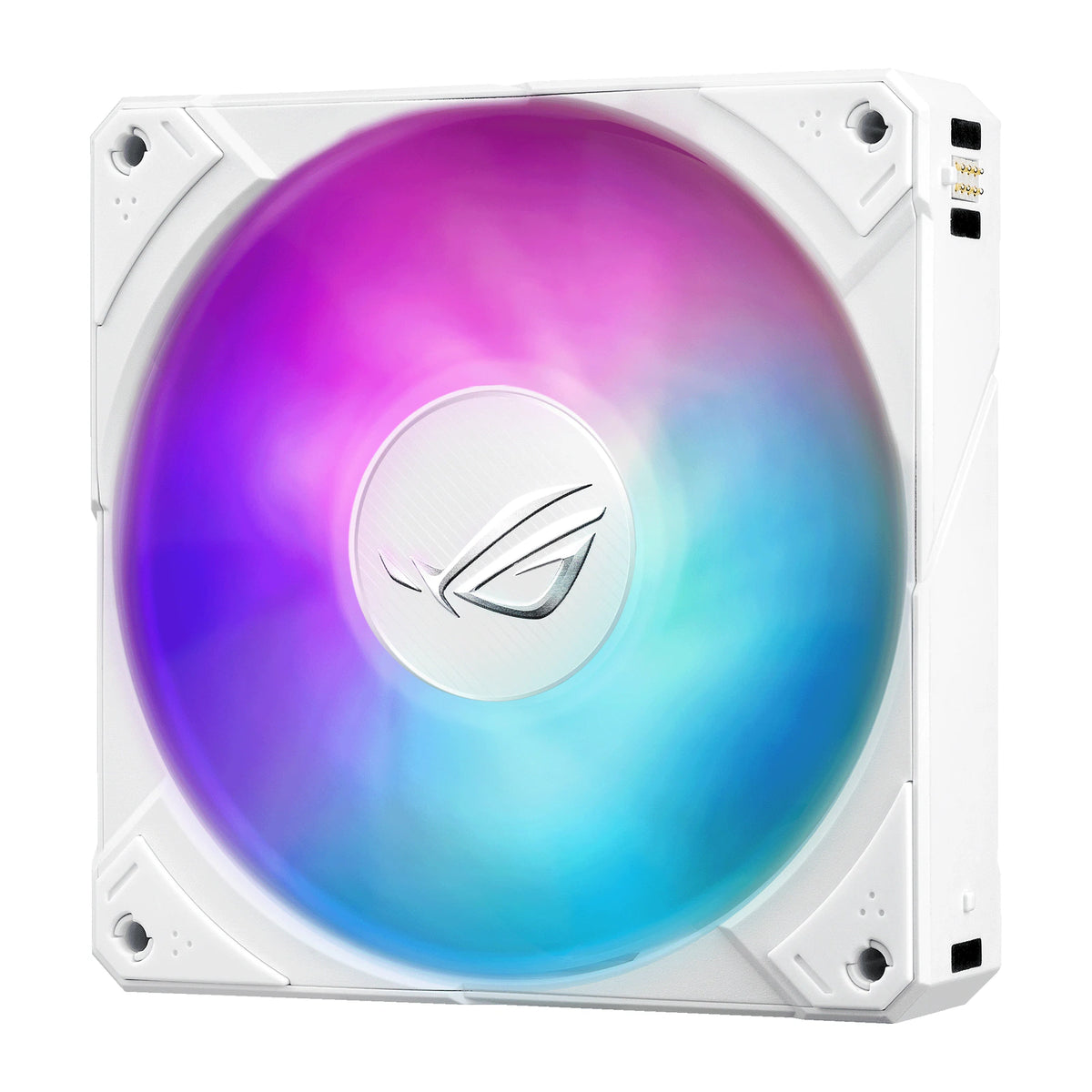 ASUS ROG RYUJIN III 360 ARGB Extreme Blanc — vue produit 12 du watercooling AIO sur fond blanc carré — réf. 90RC0132-M0EAY0