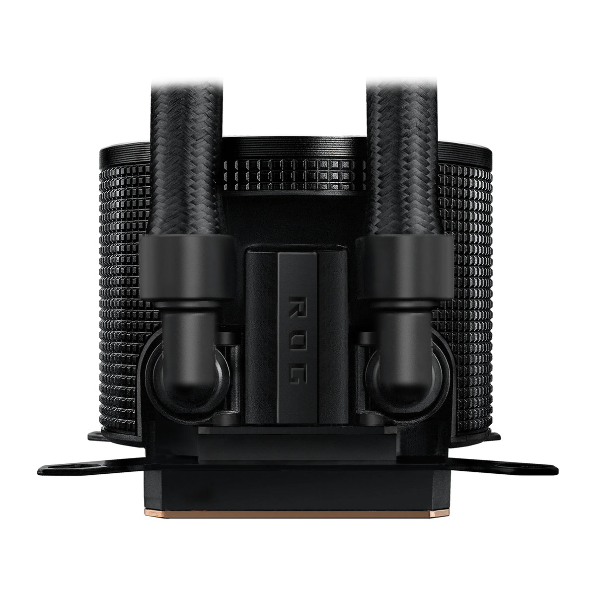 ASUS ROG RYUO III 240 ARGB Noir — vue arrière du watercooling AIO sur fond blanc carré — réf. 90RC00J1-M0UAY0