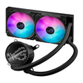 ASUS ROG RYUO III 240 ARGB Noir — vue de face perspective du watercooling AIO sur fond blanc carré — réf. 90RC00J1-M0UAY0