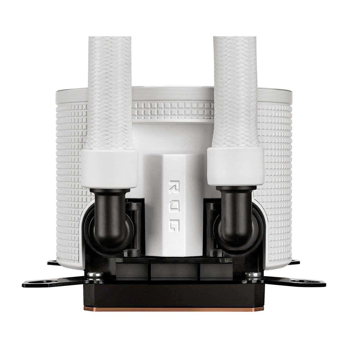 ASUS ROG RYUO III 240 ARGB Blanc — vue de face 3 du watercooling AIO sur fond blanc carré — réf. 90RC00J2-M0UAY0