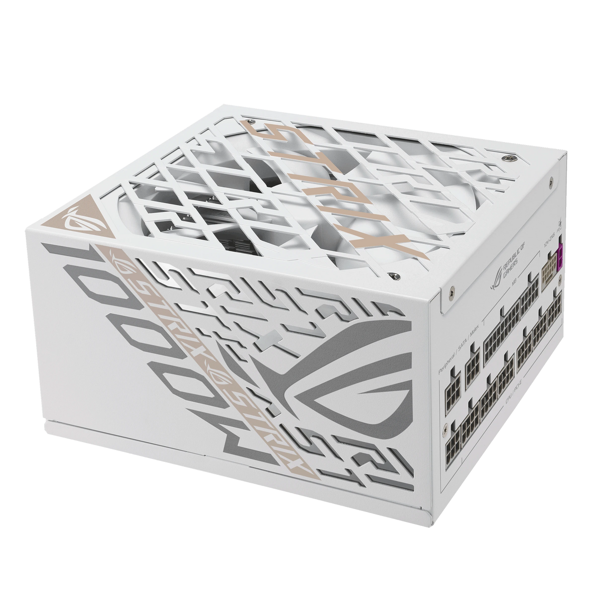 ASUS ROG Strix 1000W Platinum White Edition – alimentation PC, vue de dessus – photo 12