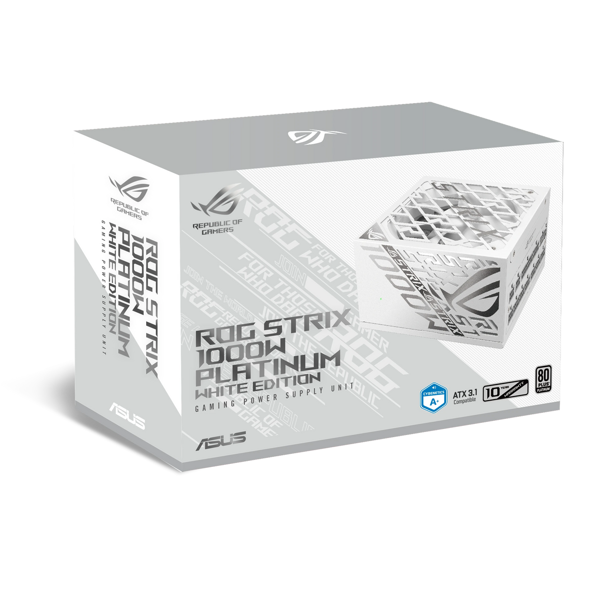 ASUS ROG Strix 1000W Platinum White Edition – alimentation PC, boîte et contenu – photo 17