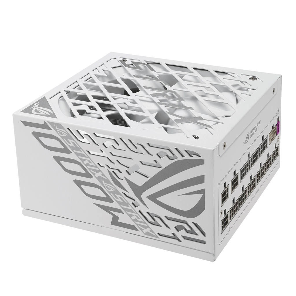 ASUS ROG Strix 1000W Platinum White Edition (ROG Equalizer) – alimentation PC, vue de dessus – photo 1