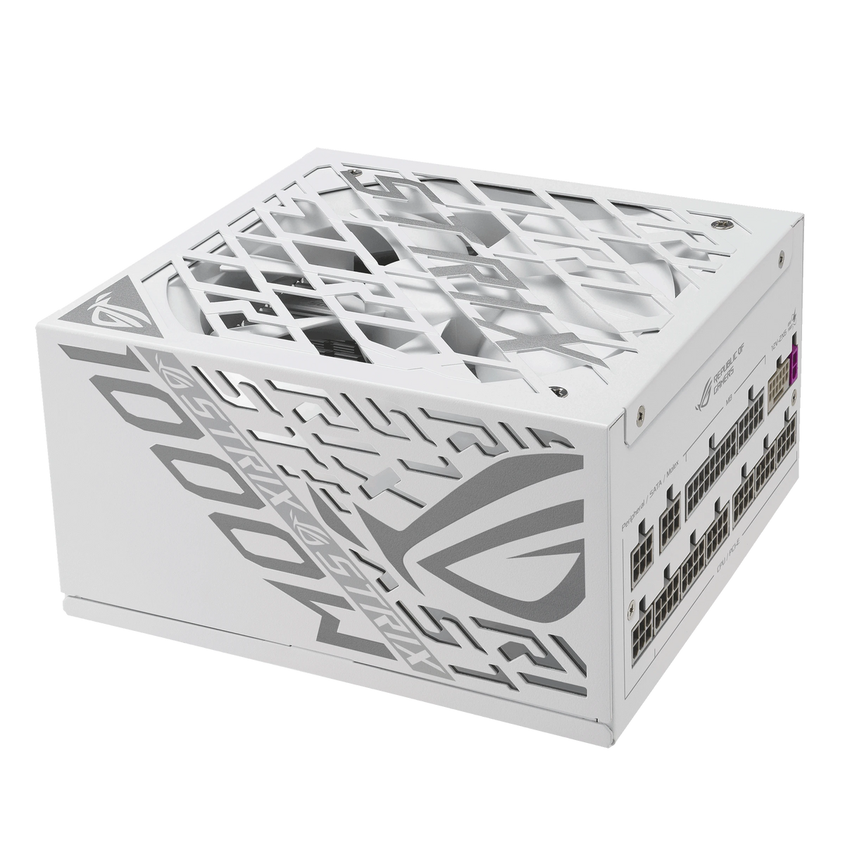 ASUS ROG Strix 1000W Platinum White Edition (ROG Equalizer) – alimentation PC, vue de dessus – photo 1