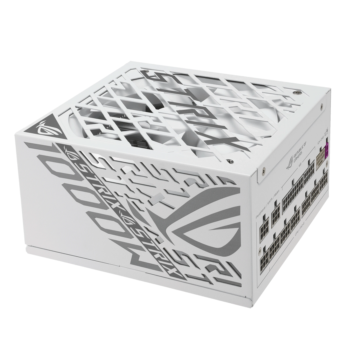 ASUS ROG Strix 1000W Platinum White Edition (ROG Equalizer) – alimentation PC, vue de dessus – photo 8