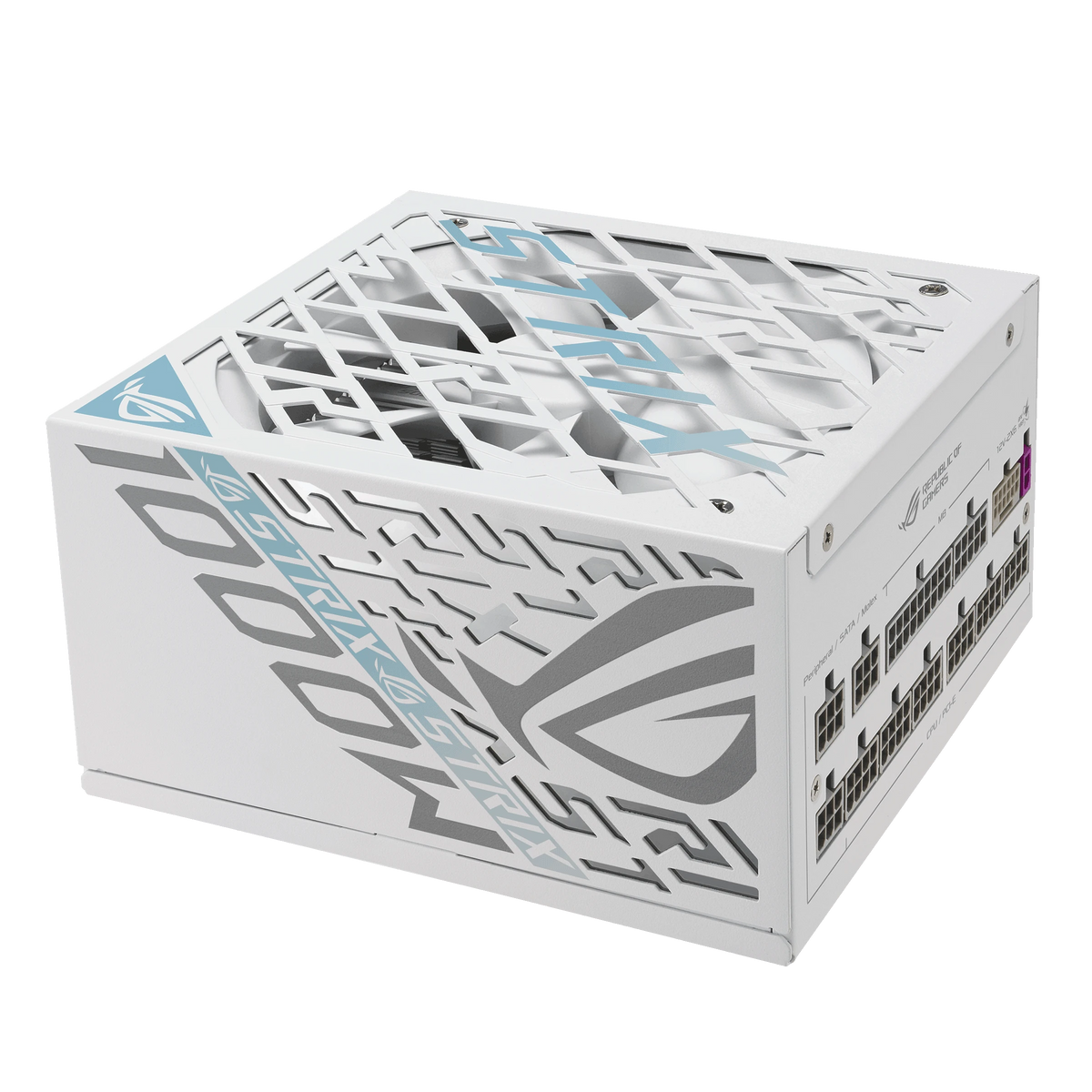 ASUS ROG Strix 1000W Platinum White Edition (ROG Equalizer) – alimentation PC, vue de dessus – photo 9