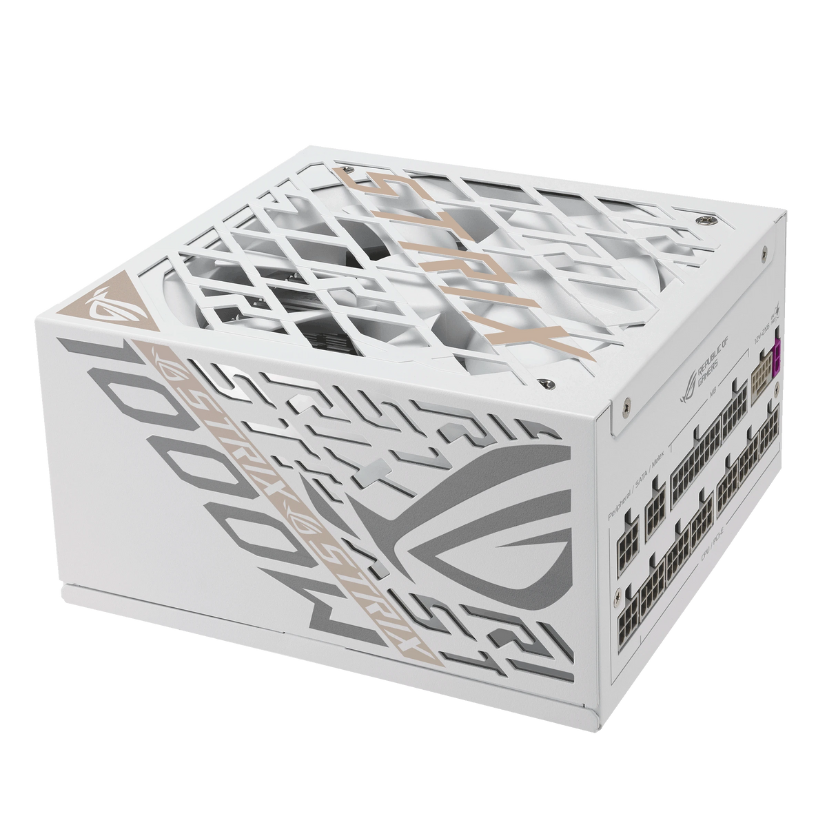 ASUS ROG Strix 1000W Platinum White Edition (ROG Equalizer) – alimentation PC, vue de dessus – photo 10