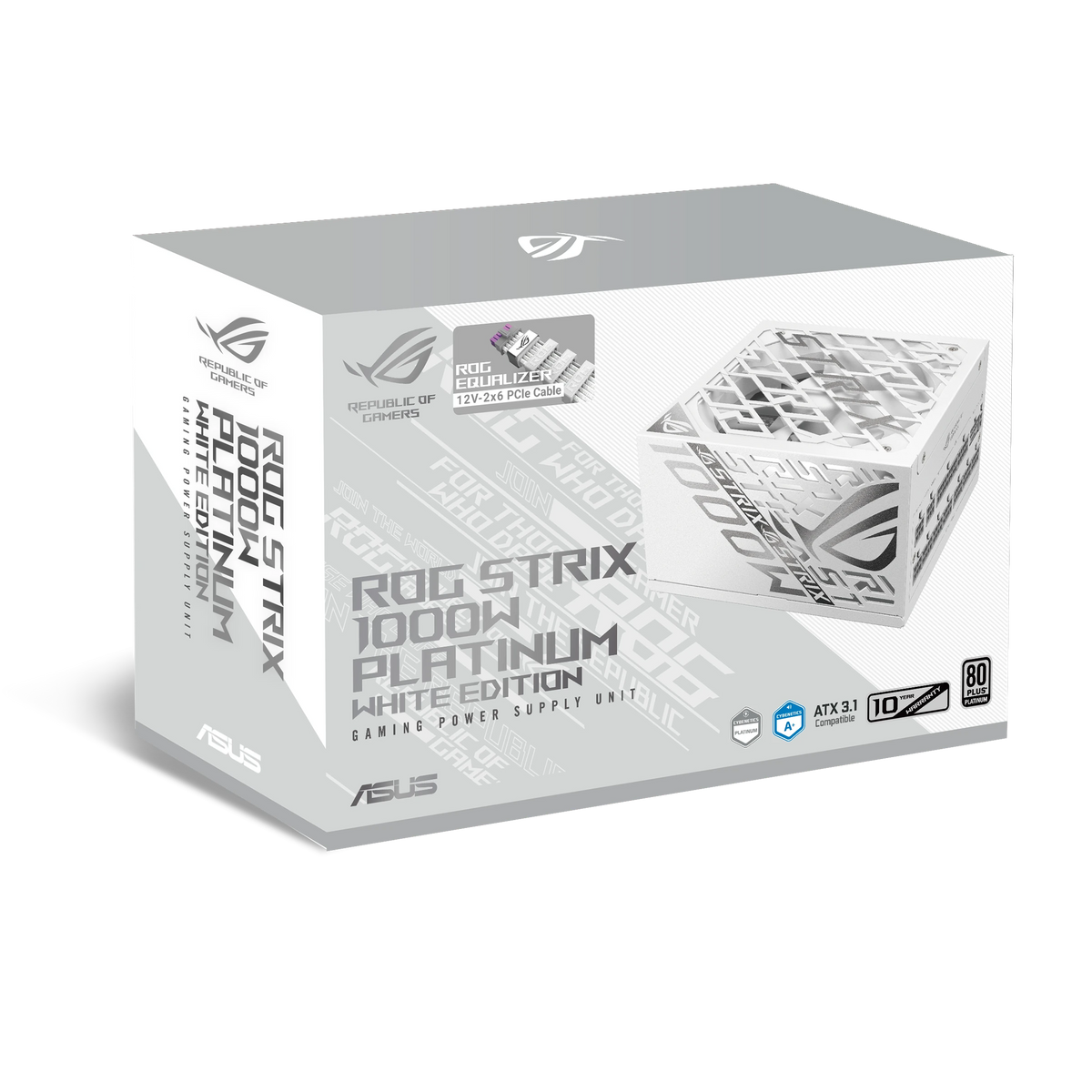 ASUS ROG Strix 1000W Platinum White Edition (ROG Equalizer) – alimentation PC, boîte et contenu – photo 14