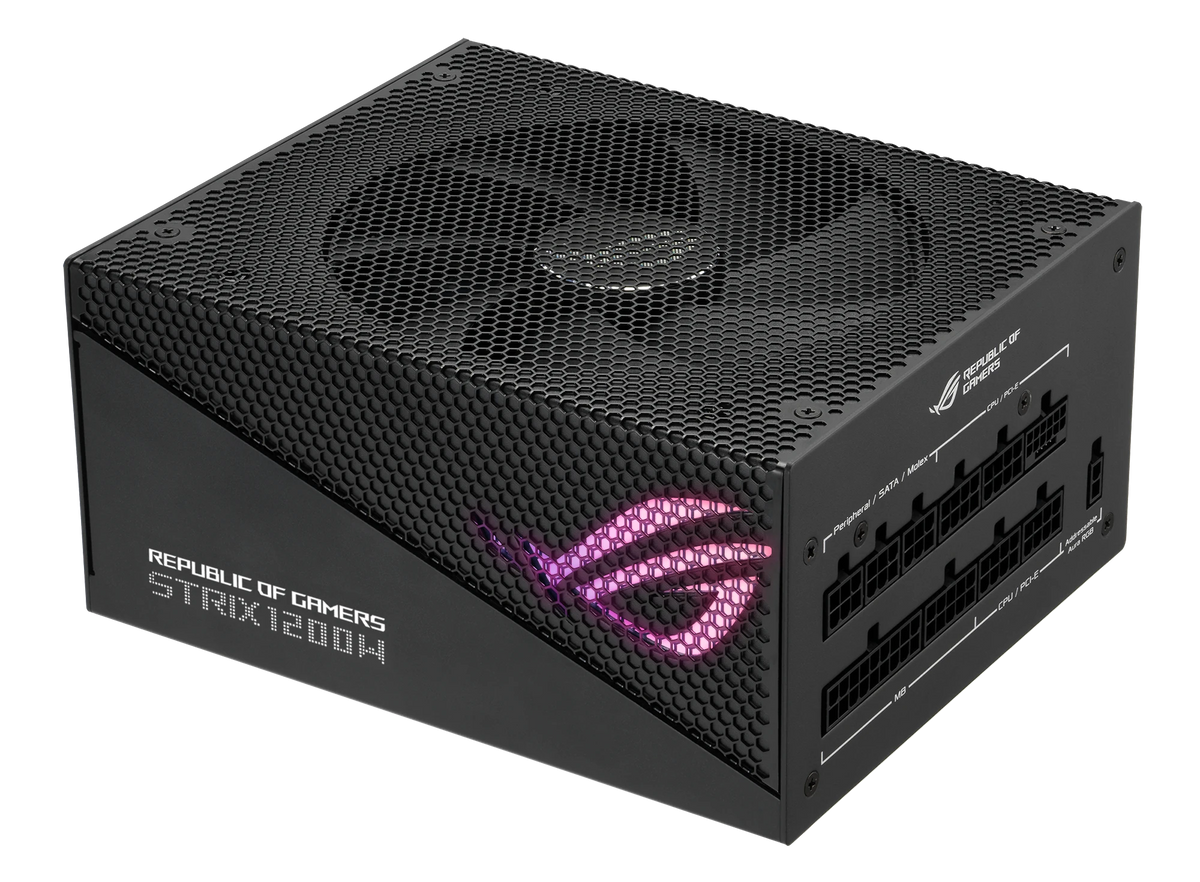 ASUS ROG Strix 1200W Gold Aura Edition – alimentation PC, vue avant – photo 1