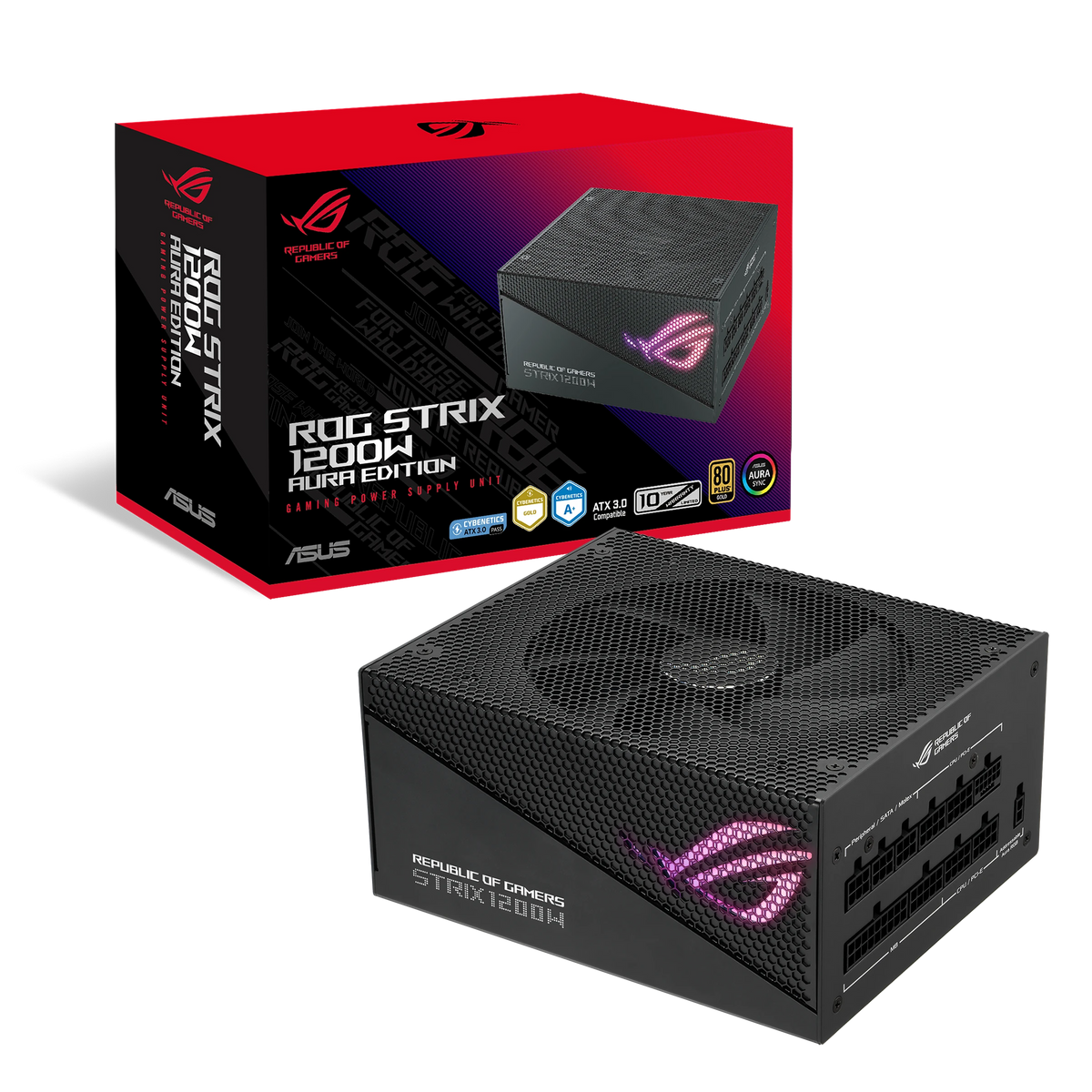 ASUS ROG Strix 1200W Gold Aura Edition – alimentation PC, boîte et contenu – photo 11